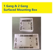 External Mounting Box for Switch or Socket, 1 Gang Switch Box and 2 Gang Socket Box