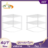 【rbkqrpesuhjy】2 Pack Kitchen Cupboard Shelf Organiser,3 Tier Corner Shelf Plate Storage Rack Cupboard Organiser for Kitchen