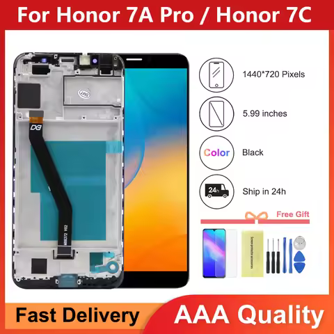 5.7 " AUM-L41 Display For Honor 7C LCD Display Touch Screen with frame Digitizer Assembly For Honor