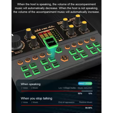 M67K-V90+ZX775 Sound Card Set Mixer Voice Changer For Live Streaming & Gaming, For PC & Smartphone