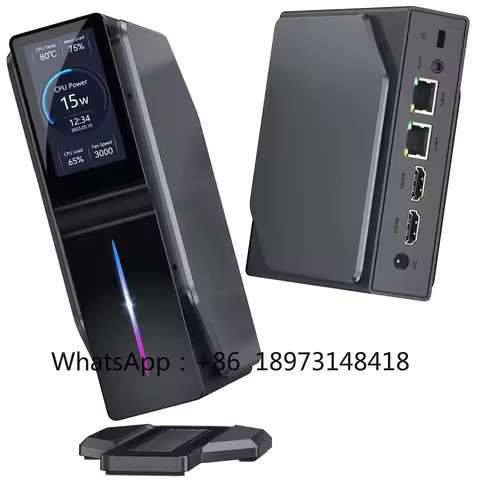 Gaming Mini Pc LED Display N100 N95 Core Windows MINI PC S1 DDR4 8G 128GSSD Desktop Mini computer 2 
