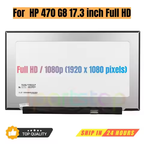 iParts Replacement New Display for HP 470 G8 43A56EA 17.3 inch 1080p FHD IPS Laptop LED LCD Screen P