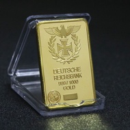 German Bank Gold Plated Nugget Model Gold Bar Commemorative Gold Coin Commemorative Coin Coin German