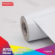 MAXDECAL 9700-G010 Gloss White Vinyl Sticker 152cm x 50cm