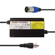 54.6V 5A Power Supply Adapter Charger for 13S 48V Lithium Li-ion Battery Pack with 3-Pin XLR Connect