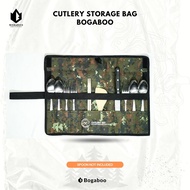 PERALATAN Cutlery STORAGE BAG BOGABOO - Cutlery Organizer Utensils - Folding Cutlery BAG - Tableware