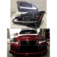 Lexus IS250 IS 250 Head Lamp DRL LED Triple Projector Head Light LED Black