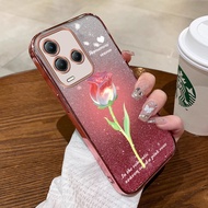 Casing VIVO Y21 Y21S Y21t Y33s Y33 VIVO Y31 Phone case shiny flower soft gold border shock-absorbing