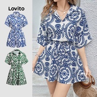 Lovito Casual Jumpsuit Paisley Pattern Summer Jumpsuit for Women L118ED391