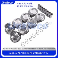 Engine 92.8mm Piston Ring Set Fit 4.6 4.7 T L V8 M278 For 11-19 Mercedes-Benz C218 W212 X166 W166 W2