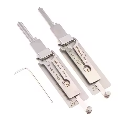 2-in-1 Measuring Tool Spanner Lock Key Precision Hook And Pick-up Set SS001 SS002 SC20 KW5 Tooth Mea