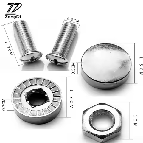 ZD 16pcs/set Car Styling License Plate Bolts Frame Chrome Screw For Mercedes W203 W211 W204 W210 Ben