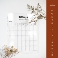 Acrylic Monthly Planner