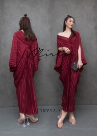 (นางแบบใส่ชุดขาย) v2 LX FiNale PleaTed DresS On thE ReD CarPeT เดรสพลีท ทรงหลวม สวยสะพรึง เดรสอัดพลี