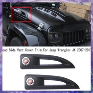 [P K A M] 1 Pair Hood Side Vent Cover Trim for JK 2007-2017