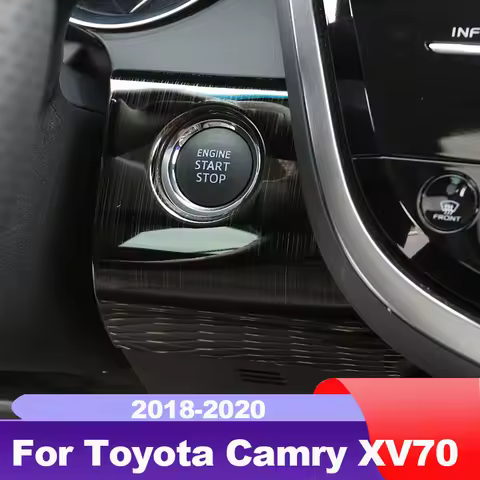 Car One Button Start Engine Cover Trim Frame for Toyota Camry 2018 2019 2020 2021 70 V70 Xv70 Trd Ac
