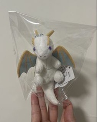 【現貨】【日本正版】 白色 迷你 龍 Dragon Hyururun AMUFUN「ドラゴンのひゅルルン」棉花糖 絨毛 玩偶 掛飾 吊飾 包包 掛件 全新