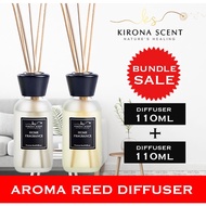 [6.6 SALES] 2x 110ml Kirona Scent Reed Diffuser | Essential Oil | Hotel Scent | Fragrance Home Aroma