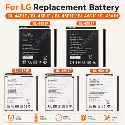 High Capacity Battery For LG V20 V10 K8 K4 K3 Optimus G Pro 2 BL-44E1F BL-47TH BL-48TH BL-45B1F BL-4