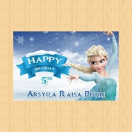 Spanduk FROZEN banner FROZEN spanduk banner ultah anak background