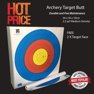 Archery Target Butt 50x50x10cm 2.2pcf High Density Durable Free Maintenance