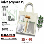ECOPRINT PACKAGE PRACTICAL P5 COMPLETE TOTE BAG BLACU BAG