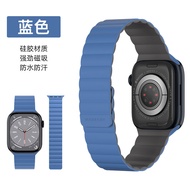 สายรัด Apple Watch Ultra 1/2/3 MagEasy ยางซิลิโคนดูดซับแม่เหล็กสำหรับ Apple Watch S8/S9/S10/S11 Pure