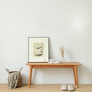 Loft Home Scandinavian Cherry Wood Dining Bench GREEN