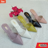 Shopee haul Heels Newest 7 CM Glass Heel Slip-On Shoes CM-43