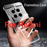 Frameless Slim Clear PC Hard Back Cover for Redmi K90 Pro Max K80 K60 K30 Ultimate K70 K20 10x Pro K