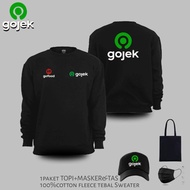 HOdie oblong logo Gojek fles hat bag & mask