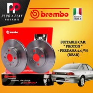 BREMBO PROTON PERDANA 2.0 / V6  REAR (RW) (BELAKANG)100% ORIGINAL BREMBO DISC BRAKE ROTOR & BRAKE PA