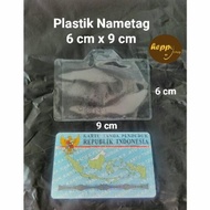 PLASTIK NAMETAG 6 CM X 9 CM ID CARD NAME TAG