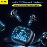 Awei T53 ANC+ENC Wireless Bluetooth 5.3 Earphones Headphones Bluetooth 360° Hifi Stereo Sound Sports Headset Gamer TWS Earbuds