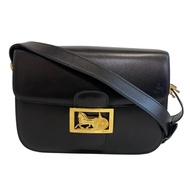 二手CELINE馬車五金肩包/斜背包，黑色。