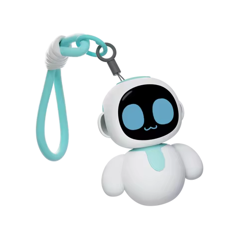 ENERGIZE LAB Eiliko Aquamarine Your Tiny AI Charm Robot That Matches Every Daily Outfit,Fun Electron