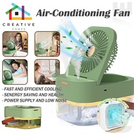 （SG Stock）Portable Air Conditioner Fan, Mini Personal Evaporative Air Cooler with 3 Speeds, LED Light