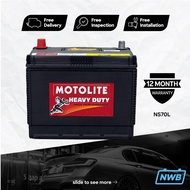 NW Battery Motolite Battery NS70L Bateri Kereta 75D26L Car Battery TOYOTA Fortuner,Harrier,NISSAN Na