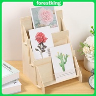 Card Display Stand Greeting Card Display Multifunctional Card Stand 3 Tier Wooden Card Display Stand