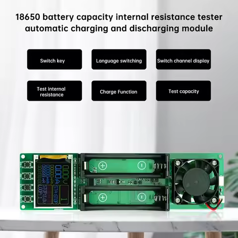 DC 5V 1A 18650 Battery Test Digital Display Battery Capacity Internal Resistance Tester Lithium Batt