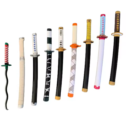 Kimetsu no Yaiba Iguro Obanai Anime Cosplay 60cm Katana Model Bamboo Assembled 24inch Demon Slayer K