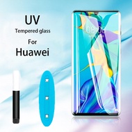 Uv Nano lỏng phủ keo toàn bộ kính cường lực cho Huawei Mate 40 20 Pro P30 P50 PRO kính bảo vệ màn hì