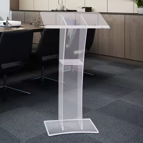 Clear Acrylic Podium Church Pulpit Plexiglass Lectern Debate Podium Conference
