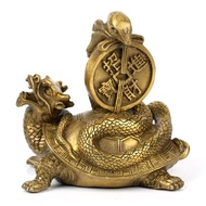 Hiasan Penyu Naga Loyang Loyang Xuanwu Haiwan Loyang Hiasan Perabot Loyang Loyang Tembaga