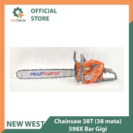 TERBARU Mesin Chainsaw New West 22 inch 38T (38 mata) 598X (R3/8) Bar