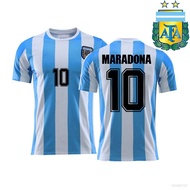 yun 1986 Argentina national Home Football Jersey Tshirt Maradona hand of God Soccer Jersey Tee Unisex Plus size