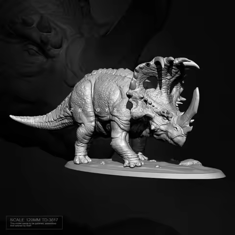120mm Resin model kits DIY Dinosaurs colorless and self-assembled TD-3617/3D