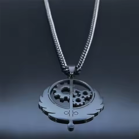 Brotherhood of Stainless Steel Pendants Necklaces Black Color Music Band Patch Game Flag Necklace Je