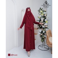 Abaya Ayra Gamis Syari Cringkle Air Flow Hijab 2025 Fashionable Jumbo Muslim Women's Hijab, Breastfe
