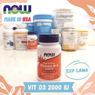 Now Vitamin D3 2000IU ORI USA 120 Softgels Vit D 2000 IU